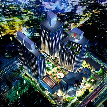 宁波东港波特曼大酒店酒店鸟瞰效果图图片